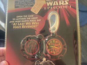Star Wars Episode 1 Darth Maul Sith Probe Droid Quartz Pocket Watch - NEW