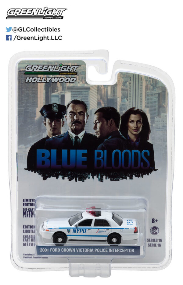 Greenlight 44760-D Blue Bloods 2001 Ford Crown Victoria Police Interceptor NYPD